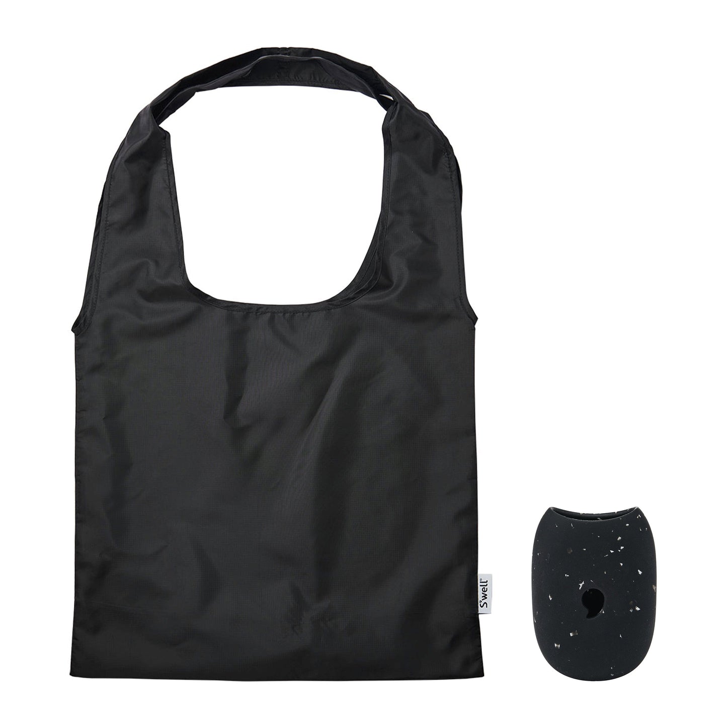 droplet-tote-w7 Swell-Droplet-Tote-Bag-Onyx-Black-Speckled-Front-With-Capsule.jpg