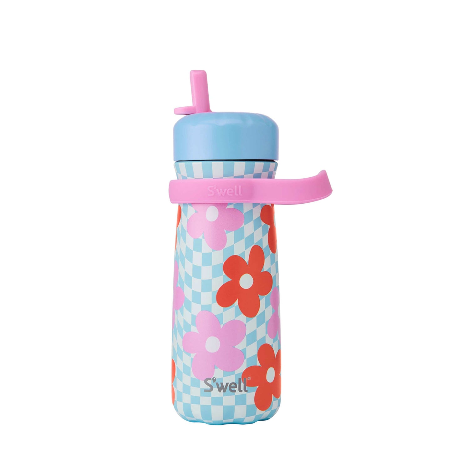 traveler-with-flip-straw-lid-16oz-l3 Swell-Kids-Water-Bottle-Traveler-16oz-Pink-Petal-Front-Lid-Up.jpg