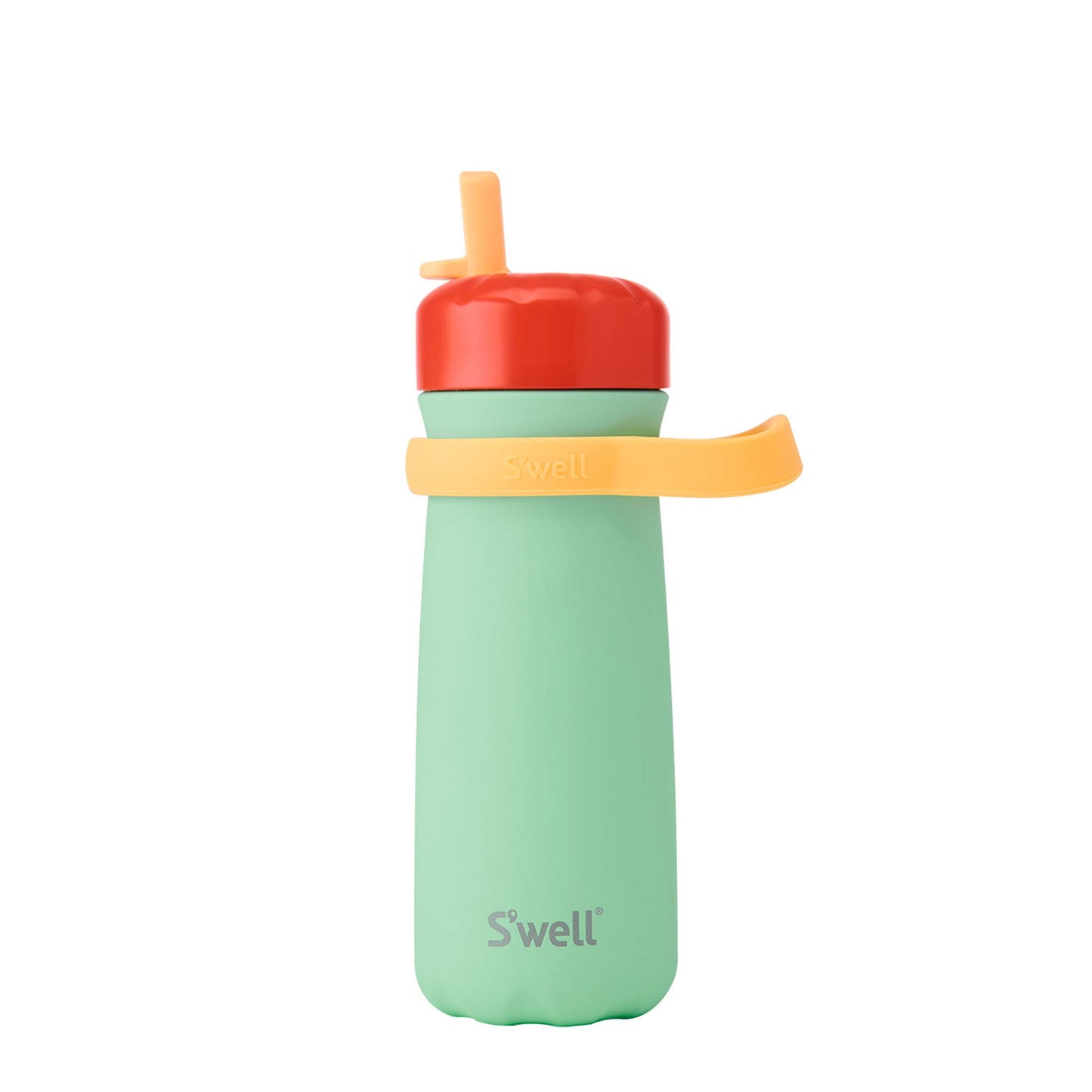 traveler-with-flip-straw-lid-16oz-l3 Swell-Kids-Water-Bottle-Traveler-16oz-Spring-Green-Front-Lid-Up.jpg